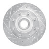 R1 95-04 Ford E-250 Econoline Front Left Drilled & Slotted Silver Brake Rotor
