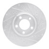 R1 00-06 Ford Thunderbird Front Right Drilled & Slotted Silver Brake Rotor
