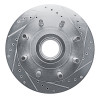 R1 94-94 Ford E-250 Econoline Front Right Drilled & Slotted Silver Brake Rotor