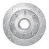 R1 92-94 Ford E-250 Econoline Front Right Drilled & Slotted Silver Brake Rotor