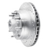 R1 92-94 Ford E-350 Econoline Club Wagon Front Left Drilled & Slotted Silver Brake Rotor