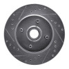 R1 93-93 Ford Mustang Front Left Drilled & Slotted Silver Brake Rotor