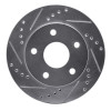 R1 90-97 Ford AEROSTAR Right Front Drilled & Slotted Silver Brake Rotor
