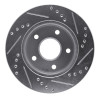 R1 90-97 Ford AEROSTAR Right Front Drilled & Slotted Silver Brake Rotor