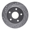 R1 90-97 Ford AEROSTAR Left Front Drilled & Slotted Silver Brake Rotor