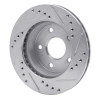 R1 90-97 Ford AEROSTAR Left Front Drilled & Slotted Silver Brake Rotor