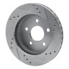 R1 90-92 Ford Taurus SHO Rear Left Drilled & Slotted Silver Brake Rotor