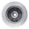 R1 80-85 Ford F-250 2WD (Excl Super Duty) Front Left Drilled & Slotted Silver Brake Rotor