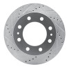 R1 75-80 Ford F-250 2WD (Excl Super Duty) Front Left Drilled & Slotted Silver Brake Rotor