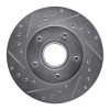 R1 83-92 Ford BRONCO II Front Left Drilled & Slotted Silver Brake Rotor