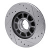 R1 83-92 Ford BRONCO II Front Left Drilled & Slotted Silver Brake Rotor