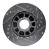 R1 83-92 Ford BRONCO II Front Left Drilled & Slotted Silver Brake Rotor