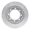 R1 80-94 Ford F-250 4WD (Excl Super Duty) Front Right Drilled & Slotted Silver Brake Rotor EDZ-54108R