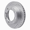 R1 80-94 Ford F-250 4WD (Excl Super Duty) Front Left Drilled & Slotted Silver Brake Rotor EDZ-54108L
