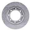 R1 80-94 Ford F-250 4WD (Excl Super Duty) Front Left Drilled & Slotted Silver Brake Rotor EDZ-54108L