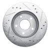 R1 86-92 Ford Thunderbird Front LeftRear Left Drilled & Slotted Silver Brake Rotor