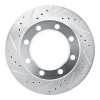 R1 77-79 Ford F-250 4WD (Excl Super Duty) Front Left Drilled & Slotted Silver Brake Rotor