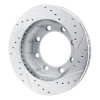 R1 77-79 Ford F-250 4WD (Excl Super Duty) Front Left Drilled & Slotted Silver Brake Rotor