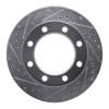 R1 76-79 Ford F-250 4WD (Excl Super Duty) Front Left Drilled & Slotted Silver Brake Rotor