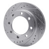 R1 76-79 Ford F-250 4WD (Excl Super Duty) Front Left Drilled & Slotted Silver Brake Rotor