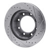R1 76-79 Ford F-250 4WD (Excl Super Duty) Front Left Drilled & Slotted Silver Brake Rotor