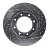 R1 76-79 Ford F-250 4WD (Excl Super Duty) Front Left Drilled & Slotted Silver Brake Rotor