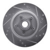 R1 70-72 Ford LTD Front Right Drilled & Slotted Silver Brake Rotor