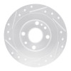 R1 90-03 Ford Escort Rear Right Drilled & Slotted Silver Brake Rotor