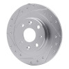 R1 90-03 Ford Escort Rear Left Drilled & Slotted Silver Brake Rotor