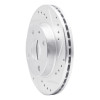 R1 90-01 Ford Escort Front Right Drilled & Slotted Silver Brake Rotor