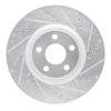 R1 15-20 Ford Edge Front Right Drilled & Slotted Silver Brake Rotor