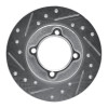 R1 88-93 Ford Festiva Front Left Drilled & Slotted Silver Brake Rotor