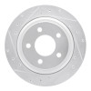 R1 10-11 Ford Ranger (USA/Canada) Rear Left Drilled & Slotted Silver Brake Rotor