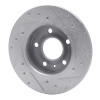 R1 02-08 Chevrolet Meriva (Mexico) Rear Left Drilled & Slotted Silver Brake Rotor