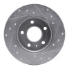 R1 02-08 Chevrolet Meriva (Mexico) Rear Left Drilled & Slotted Silver Brake Rotor