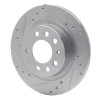 R1 06-10 Pontiac SOLSTICE Rear Left Drilled & Slotted Silver Brake Rotor