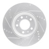 R1 06-10 Pontiac SOLSTICE Front Right Drilled & Slotted Silver Brake Rotor