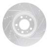 R1 06-10 Pontiac SOLSTICE Front Left Drilled & Slotted Silver Brake Rotor