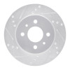 R1 91-02 Saturn SC Front Left Drilled & Slotted Silver Brake Rotor