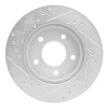 R1 01-07 Buick Rendezvous Front Right Drilled & Slotted Silver Brake Rotor