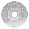R1 13-22 Buick Encore Front Right Drilled & Slotted Silver Brake Rotor