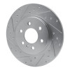 R1 06-06 Buick TERRAZA Rear Left Drilled & Slotted Silver Brake Rotor