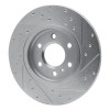 R1 06-06 Buick TERRAZA Rear Left Drilled & Slotted Silver Brake Rotor