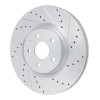 R1 13-19 Buick Regal Front Right Drilled & Slotted Silver Brake Rotor