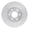 R1 06-09 Buick TERRAZA Rear Right Drilled & Slotted Silver Brake Rotor