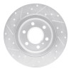 R1 06-09 Buick TERRAZA Rear Right Drilled & Slotted Silver Brake Rotor