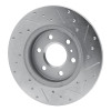 R1 06-09 Buick TERRAZA Rear Left Drilled & Slotted Silver Brake Rotor