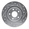 R1 11-22 Buick Encore Rear Left Drilled & Slotted Silver Brake Rotor