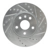 R1 10-25 Buick ALLURE Front Right Drilled & Slotted Silver Brake Rotor