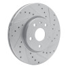 R1 10-25 Buick ALLURE Front Right Drilled & Slotted Silver Brake Rotor